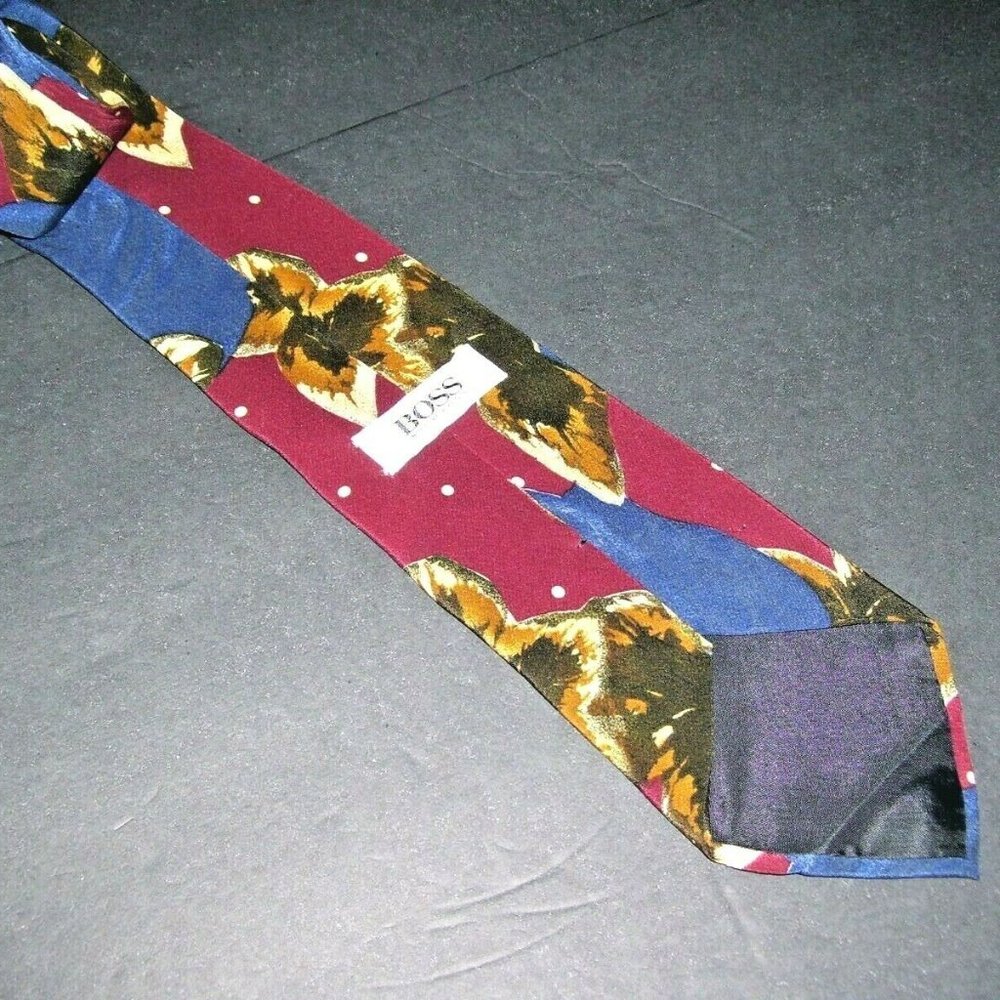 Hugo Boss Designer Mens Dress Suit Neck Tie Silk - Picture 4 of 6